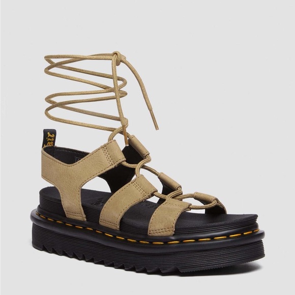 Dr. Martens Shoes - NARTILLA TUMBLED NUBUCK LEATHER GLADIATOR SANDALS